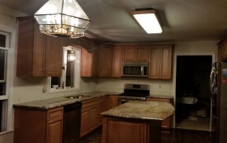 tan kitchen with granite tops