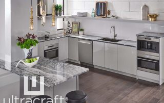 white kitchen with granite tops